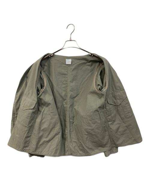 POST O'ALLS（ポストオーバーオールズ）POST O'ALLS (ポストオーバーオールズ) ノーカラージャケット ベージュ サイズ:SIZE Mの古着・服飾アイテム