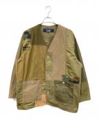 COMME des GARCONS HOMMEコムデギャルソン オム）の古着「ノーカラージャケット」｜グリーン