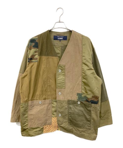 COMME des GARCONS HOMME（コムデギャルソン オム）COMME des GARCONS HOMME (コムデギャルソン オム) ノーカラージャケット グリーン サイズ:SIZE Sの古着・服飾アイテム