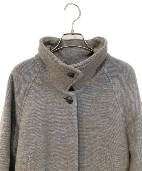 PUBLIC TOKYO（パブリックトウキョウ）PUBLIC TOKYO (パブリックトウキョウ) ヘリンボーンステンカラーコート ブルー サイズ:SIZE Freeの古着・服飾アイテム