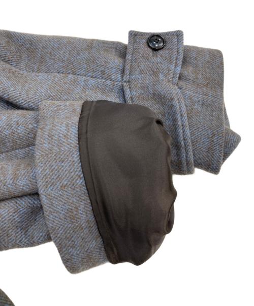 PUBLIC TOKYO（パブリックトウキョウ）PUBLIC TOKYO (パブリックトウキョウ) ヘリンボーンステンカラーコート ブルー サイズ:SIZE Freeの古着・服飾アイテム