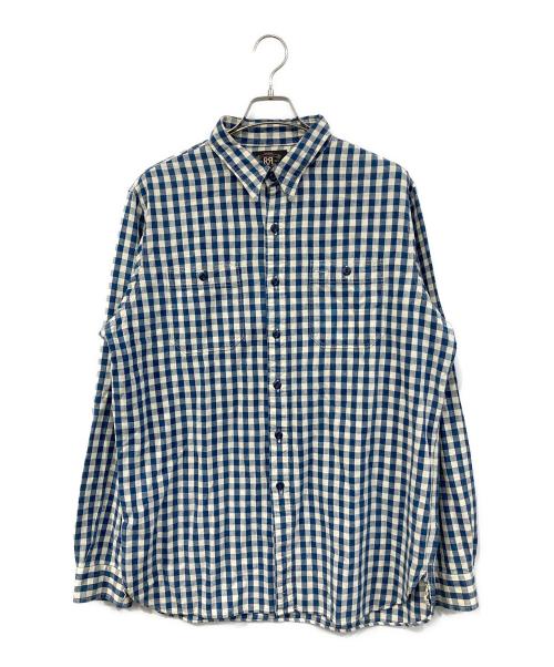 RRL（ダブルアールエル）RRL (ダブルアールエル) チェックシャツ ブルー サイズ:SIZE Lの古着・服飾アイテム