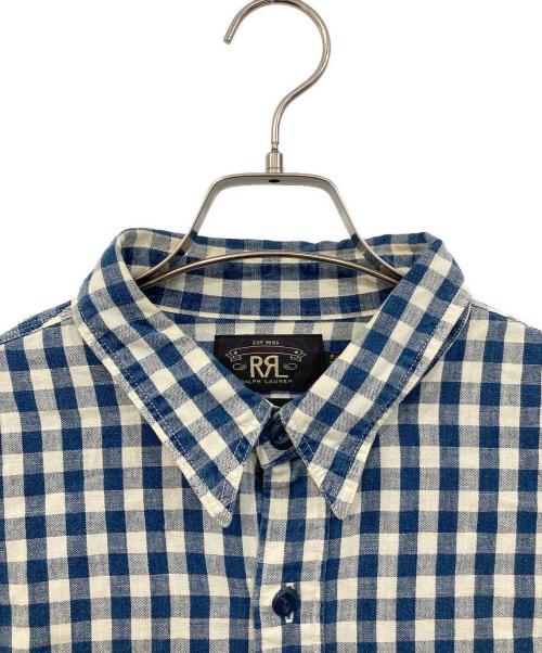 RRL（ダブルアールエル）RRL (ダブルアールエル) チェックシャツ ブルー サイズ:SIZE Lの古着・服飾アイテム