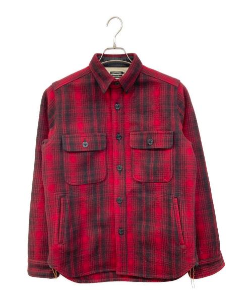 WOOLRICH（ウールリッチ）WOOLRICH (ウールリッチ) Sunny Sports (サニースポーツ) CPOシャツジャケット レッド サイズ:SIZE Mの古着・服飾アイテム