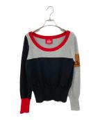 Vivienne Westwood RED LABELヴィヴィアンウエストウッドレッドレーベル）の古着「カラーブロックスリーブオーブニトプルオーバー」｜グレー