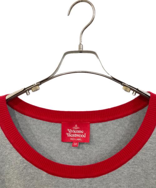 Vivienne Westwood RED LABEL（ヴィヴィアンウエストウッドレッドレーベル）Vivienne Westwood RED LABEL (ヴィヴィアンウエストウッドレッドレーベル) カラーブロックスリーブオーブニトプルオーバー グレー サイズ:SIZE Mの古着・服飾アイテム