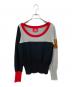 Vivienne Westwood RED LABEL（ヴィヴィアンウエストウッドレッドレーベル）の古着「カラーブロックスリーブオーブニトプルオーバー」｜グレー