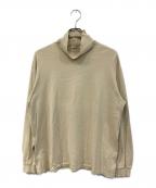 AURALEEオーラリー）の古着「Luster Plaiting Hi Neck L/S Tee/ラスター・プレーティング・ハイネック・ロングスリーブ・ティー」｜ベージュ