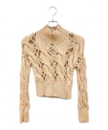 MM6 Maison Margiela（エムエムシックスメゾンマルジェラ）の古着「ハイネックニット」｜ベージュ