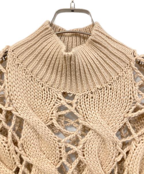 MM6 Maison Margiela（エムエムシックスメゾンマルジェラ）MM6 Maison Margiela (エムエムシックスメゾンマルジェラ) ハイネックニット ベージュ サイズ:SIZE Sの古着・服飾アイテム