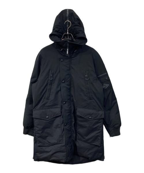 REPLAY（リプレイ）REPLAY (リプレイ) Rubber Logo Long Down Jacket/ラバー ロゴ ロング ダウン ジャケット ブラック サイズ:なしの古着・服飾アイテム