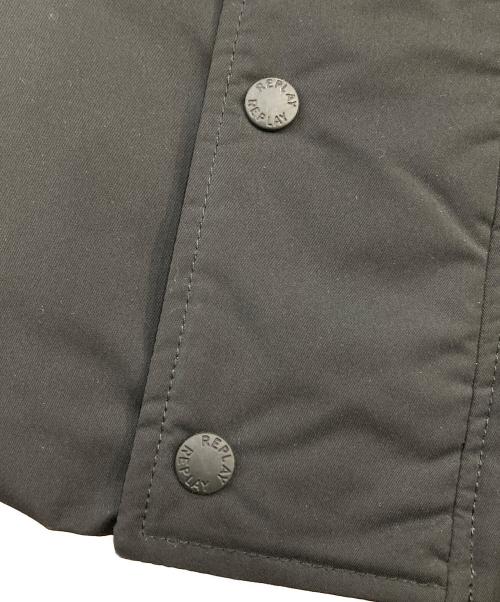 REPLAY（リプレイ）REPLAY (リプレイ) Rubber Logo Long Down Jacket/ラバー ロゴ ロング ダウン ジャケット ブラック サイズ:なしの古着・服飾アイテム