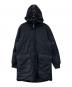 REPLAY（リプレイ）の古着「Rubber Logo Long Down Jacket/ラバー ロゴ ロング ダウン ジャケット」｜ブラック