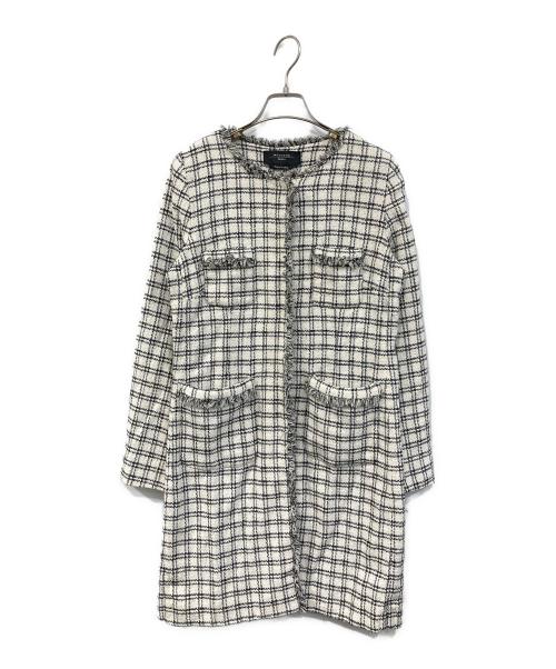 WEEKEND Max Mara（ウィークエンド マックスマーラ）WEEKEND Max Mara (ウィークエンド マックスマーラ) ツイードコート ホワイト サイズ:SIZE 36の古着・服飾アイテム