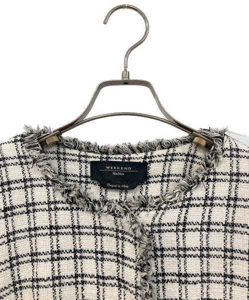 WEEKEND Max Mara（ウィークエンド マックスマーラ）WEEKEND Max Mara (ウィークエンド マックスマーラ) ツイードコート ホワイト サイズ:SIZE 36の古着・服飾アイテム