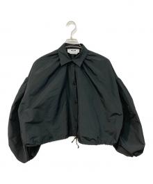 MSGM（エムエスジーエム）の古着「バルーンスリーブ クロップドタフタシャツ」｜ブラック
