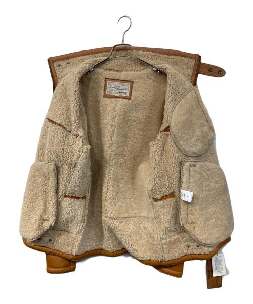 AVIREX（アヴィレックス）AVIREX (アヴィレックス) MOUTON RIDERS JACKET/「ムートン・ライダース・ジャケット ブラウン サイズ:SIZE XLの古着・服飾アイテム