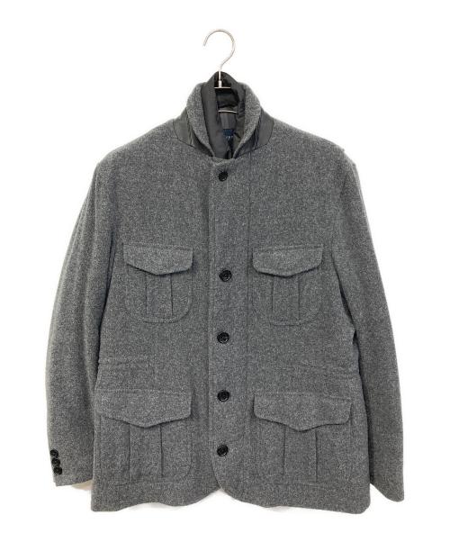 BURBERRY LONDON（バーバリーロンドン）BURBERRY LONDON (バーバリーロンドン) ダウンベスト付きウールジャケット グレー サイズ:SIZE LL 未使用品の古着・服飾アイテム