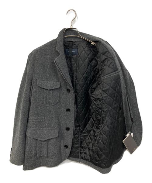 BURBERRY LONDON（バーバリーロンドン）BURBERRY LONDON (バーバリーロンドン) ダウンベスト付きウールジャケット グレー サイズ:SIZE LL 未使用品の古着・服飾アイテム