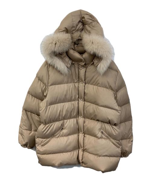 MONCLER（モンクレール）MONCLER (モンクレール) ファーダウンコート ブラウン サイズ:SIZE 3の古着・服飾アイテム