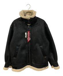 ALPHA（アルファ）の古着「B-3 フェイクムートンジャケット」｜ブラック