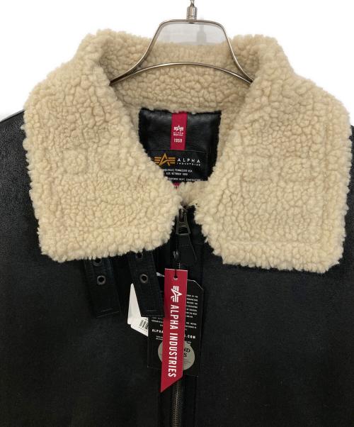 ALPHA（アルファ）ALPHA (アルファ) B-3 フェイクムートンジャケット ブラック サイズ:SIZE XLの古着・服飾アイテム