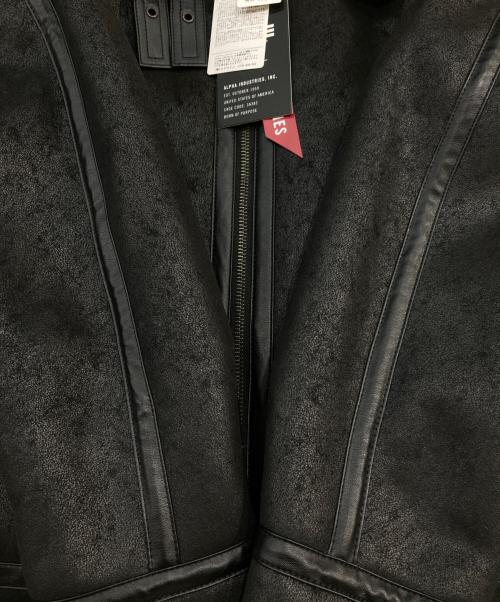 ALPHA（アルファ）ALPHA (アルファ) B-3 フェイクムートンジャケット ブラック サイズ:SIZE XLの古着・服飾アイテム
