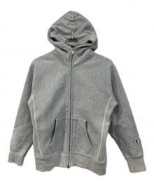 Champion（チャンピオン）の古着「リバースウィーブウィンドストッパーパーカー」｜グレー