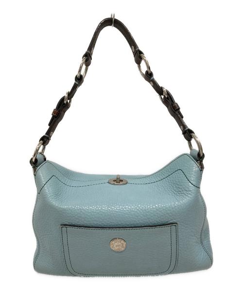 COACH（コーチ）COACH (コーチ) チェルシーターンロックホーボー レザー ショルダーバッグ スカイブルーの古着・服飾アイテム