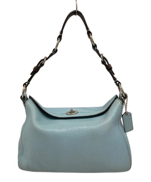 COACH（コーチ）COACH (コーチ) チェルシーターンロックホーボー レザー ショルダーバッグ スカイブルーの古着・服飾アイテム