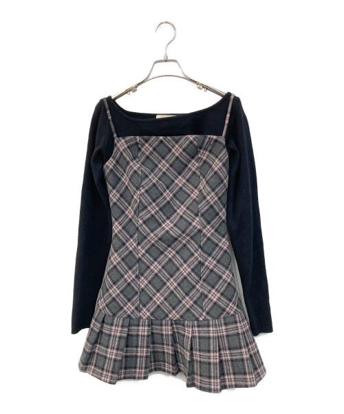 ANDMARY（アンドマリー）ANDMARY (アンドマリー) Selena check mini dress/セレーナ・チェック・ミニ・ドレス ピンク サイズ:SIZE Freeの古着・服飾アイテム