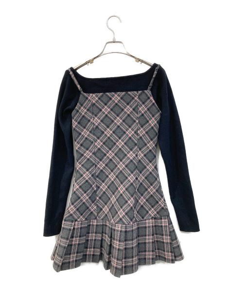 ANDMARY（アンドマリー）ANDMARY (アンドマリー) Selena check mini dress/セレーナ・チェック・ミニ・ドレス ピンク サイズ:SIZE Freeの古着・服飾アイテム
