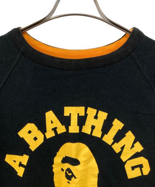 A BATHING APE（アベイシングエイプ）A BATHING APE (アベイシングエイプ) ダブルフェイススウェット ブラック サイズ:SIZE Lの古着・服飾アイテム