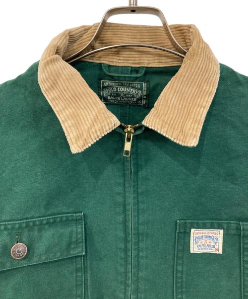 POLO COUNTRY（ポロカントリー）POLO COUNTRY (ポロカントリー) ダックキャンパスワークジャケット グリーン×ベージュ サイズ:SIZE Mの古着・服飾アイテム