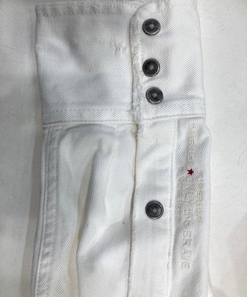DIESEL（ディーゼル）DIESEL (ディーゼル) ダメージ加工ウエスタンシャツ ホワイト サイズ:SIZE XLの古着・服飾アイテム