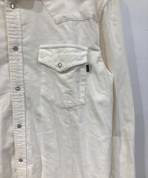 DIESEL（ディーゼル）DIESEL (ディーゼル) コーデュロウエスタンイシャツ ホワイト サイズ:XXLの古着・服飾アイテム
