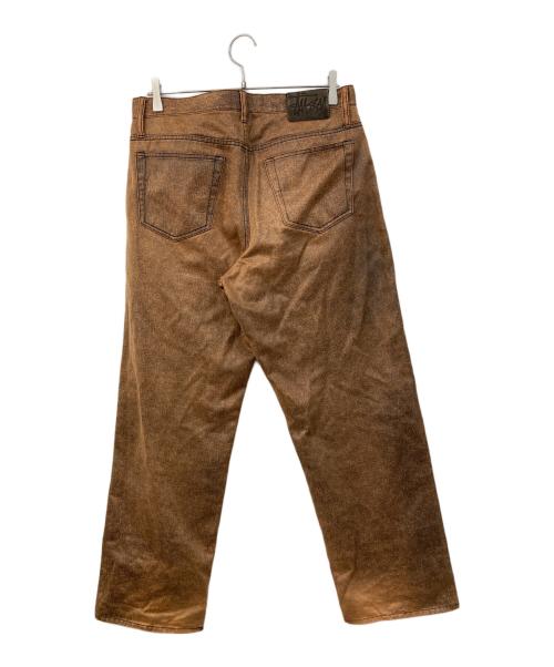 stussy（ステューシー）stussy (ステューシー) BIG OL JEAN COATED COTTON/ビッグ・オール・ジーンズ・コーテッド・コットン ブラウン サイズ:SIZE 30の古着・服飾アイテム