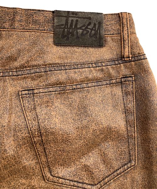 stussy（ステューシー）stussy (ステューシー) BIG OL JEAN COATED COTTON/ビッグ・オール・ジーンズ・コーテッド・コットン ブラウン サイズ:SIZE 30の古着・服飾アイテム