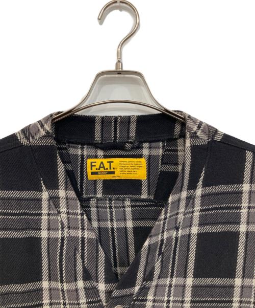 FAT（エフエーティー）FAT (エフエーティー) 肉厚ネルタータンチェックカーディガン ブラック サイズ:なしの古着・服飾アイテム