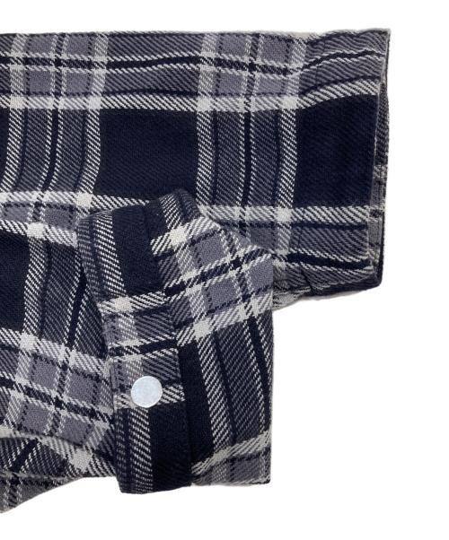 FAT（エフエーティー）FAT (エフエーティー) 肉厚ネルタータンチェックカーディガン ブラック サイズ:なしの古着・服飾アイテム