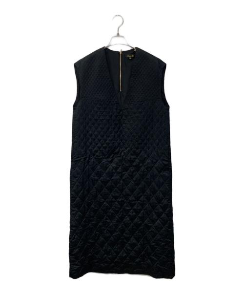 DRAWER（ドゥロワー）Drawer (ドゥロワー) キルティングワンピース ブラック サイズ:SIZE 38の古着・服飾アイテム