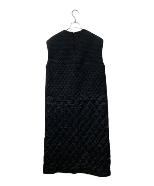 DRAWER（ドゥロワー）Drawer (ドゥロワー) キルティングワンピース ブラック サイズ:SIZE 38の古着・服飾アイテム