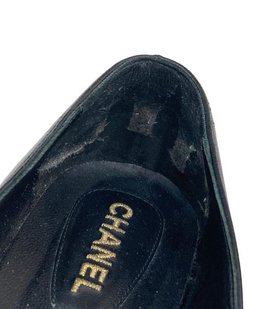 CHANEL（シャネル）CHANEL (シャネル) ココマークパールパンプス ブラック サイズ:36Cの古着・服飾アイテム