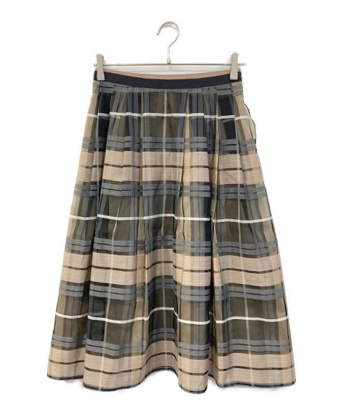 FOXEY（フォクシー）FOXEY (フォクシー) オーロラスカート ベージュ サイズ:SIZE 40の古着・服飾アイテム