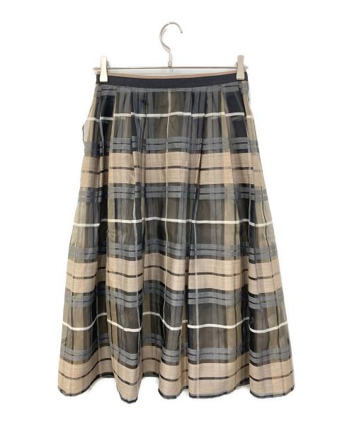FOXEY（フォクシー）FOXEY (フォクシー) オーロラスカート ベージュ サイズ:SIZE 40の古着・服飾アイテム