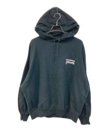 COOTIE PRODUCTIONS×Jakob Morley（クーティープロダクツ×ヤコブ モーリー）の古着「Print Sweat Hoodie (LOVE THY NEIGHBOUR)/プリント・スウェット・フーディ・ラブ・ザイ・ネイバー」｜ブラック
