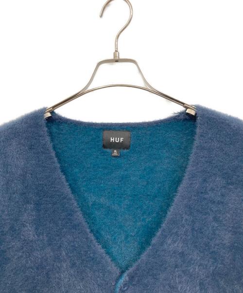 HUF（ハフ）HUF (ハフ) マージン・ニット・カーディガン ブルー サイズ:SIZE XLの古着・服飾アイテム