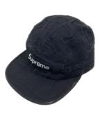 SUPREMEシュプリーム）の古着「Jacquard Logos Denim Camp Cap/シュプリーム ジャカード ロゴ デニム キャンプ キャップ」｜ブラック