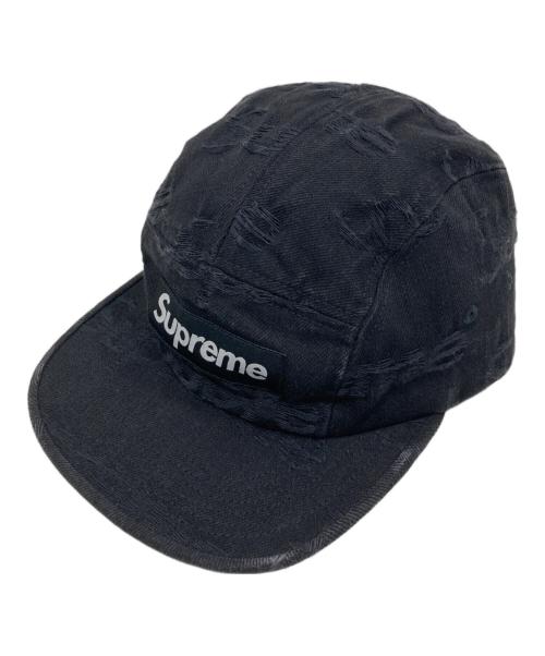 SUPREME（シュプリーム）SUPREME (シュプリーム) Jacquard Logos Denim Camp Cap/シュプリーム ジャカード ロゴ デニム キャンプ キャップ ブラックの古着・服飾アイテム