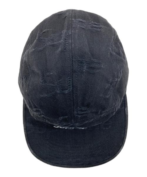 SUPREME（シュプリーム）SUPREME (シュプリーム) Jacquard Logos Denim Camp Cap/シュプリーム ジャカード ロゴ デニム キャンプ キャップ ブラックの古着・服飾アイテム